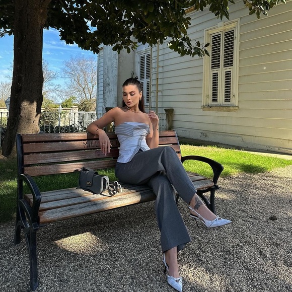 🖤 SHIP SEPARATELY 🖤 Size XS | Zara | Strapless Striped Top - Picture 9 of 12